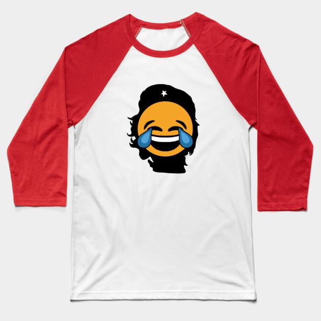 Che Guevara Crying Emoji Baseball T-Shirt by dumbshirts
